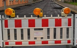 Baustellenschild