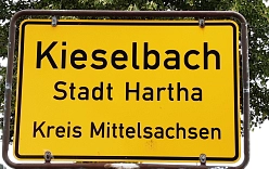Ortsschild Kieselbach